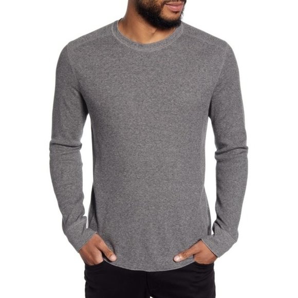 🎁 Vince Slim Fit Waffle Knit Long Sleeve T-Shirt - Picture 1 of 3